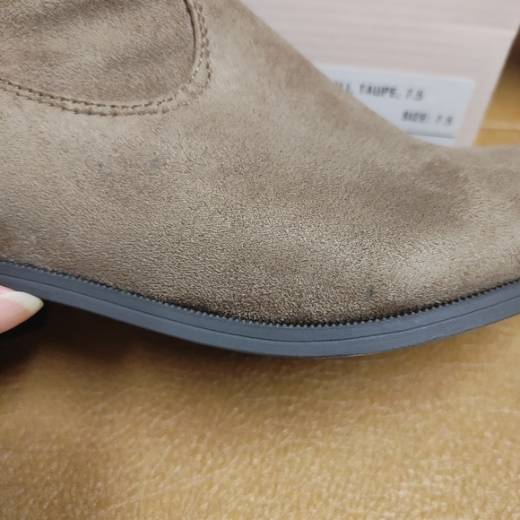 OTK Stretch Suede Flat Boots - Picture 5 of 10